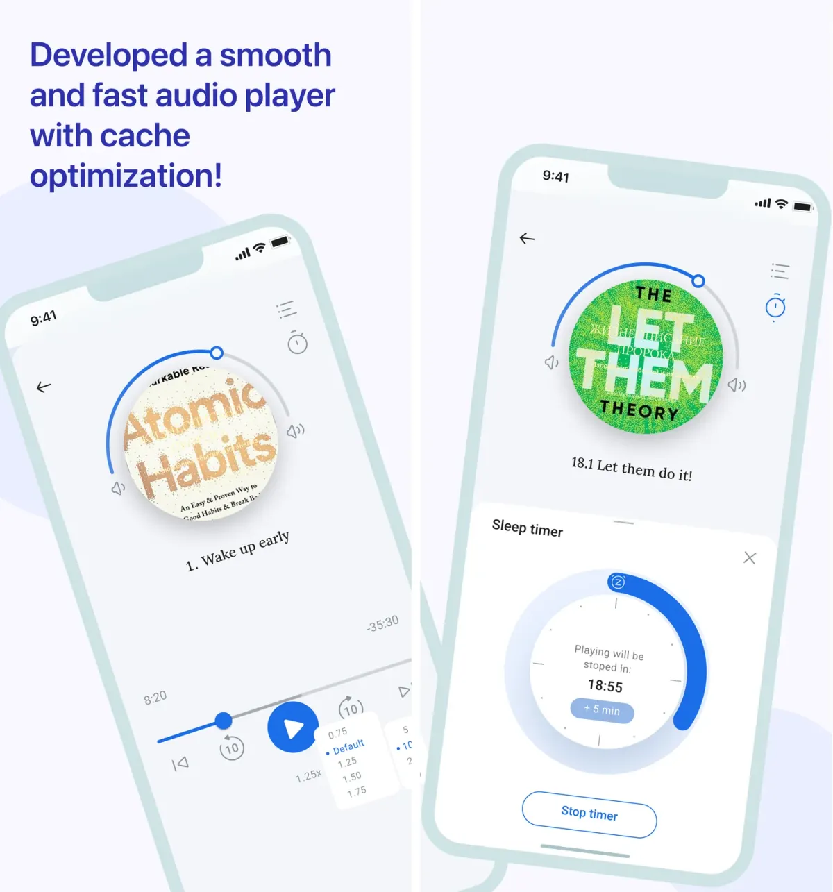 Hatfa, Audio player with sleep timer