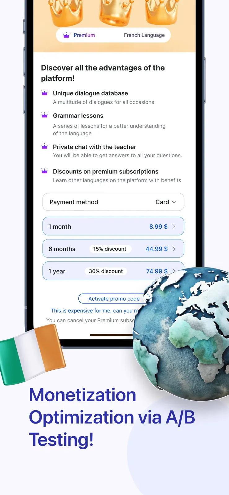 Dialang, Premium plans