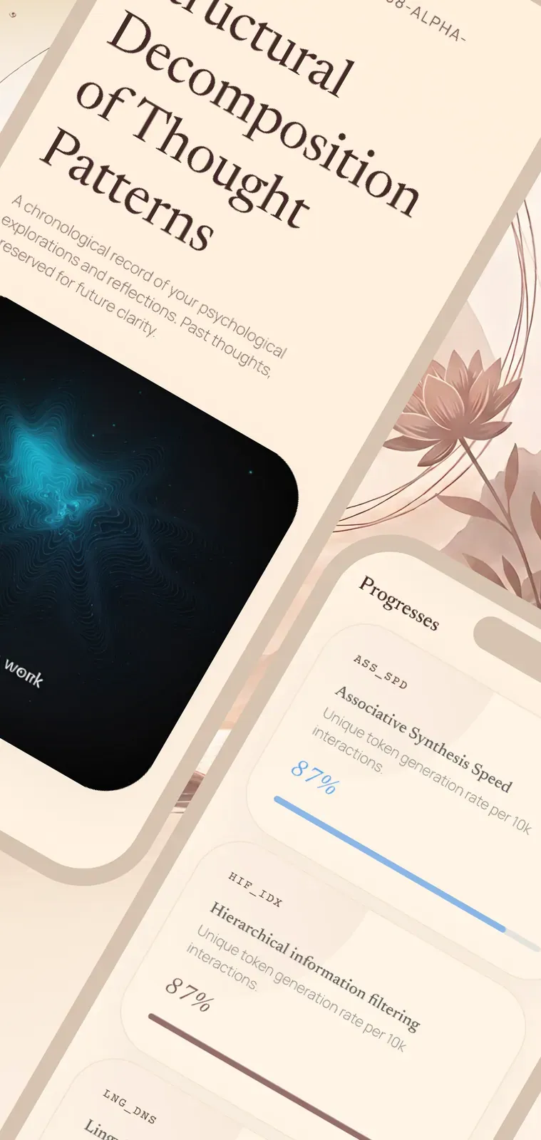 Anthony’s app, Thought patterns