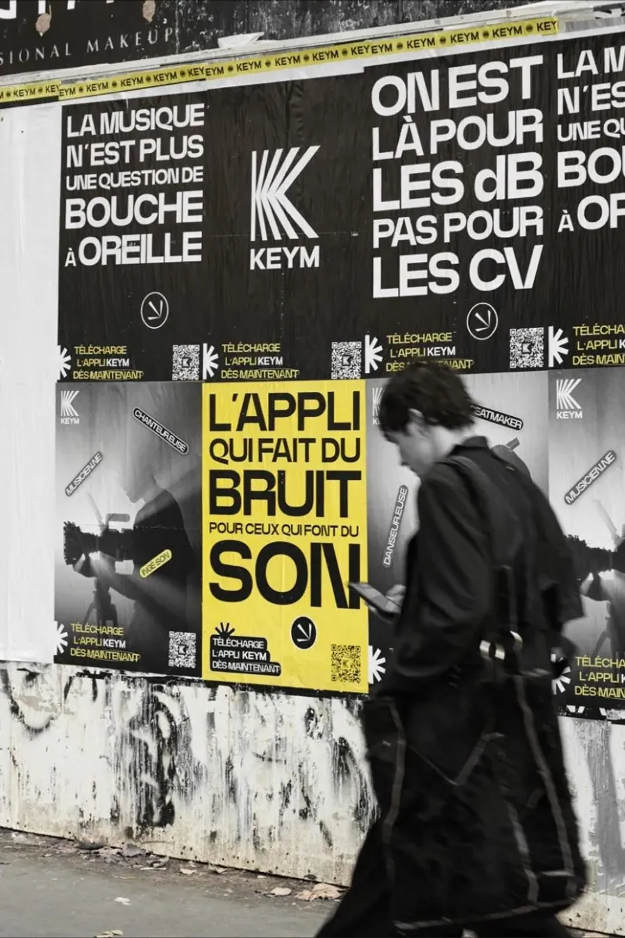 Street campaign, “L’appli qui fait du bruit pour le son”
